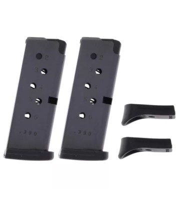 RUGER® LCP® 380acp 6 round Magazine 90643 6rd Mag .380 ACP OEM NEW - Value 2 Pack