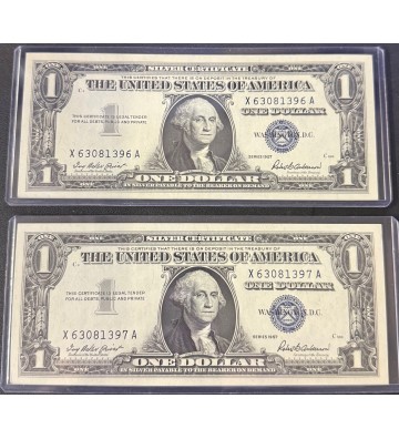 1957 $1 Silver Certificate Notes UNC ✯CU Consecutive