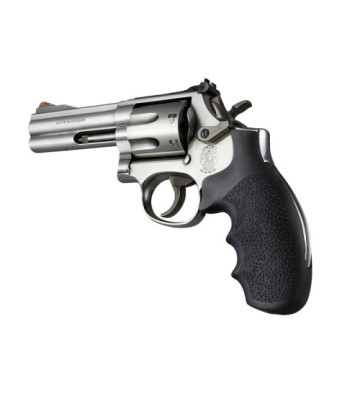 OverMolded® Rubber Full Size Grip - Black for S&W K/L-Frame Revolvers (Round Butt) 19000