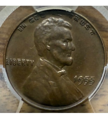 1955 Doubled Die Lincoln Cent 1c PCGS AU55 CAC