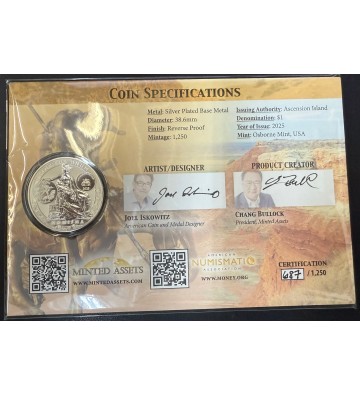 2025 WORLD'S FAIR OF MONEY $1 REVERSE PROOF COIN 687 out of 1250