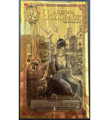 Image 1 of Arizona Goldbacks Aurum Gold Foil Notes 24kt .999